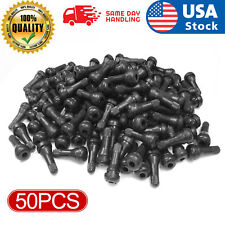 50pcs Car Auto TR 413 Short Rubber Tubeless Snap-In Tyre Tire Valve Stems Black picture