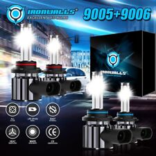 6side 9005 9006 Combo LED Headlight High Low Beam Bulbs 6500K Super White Bright picture