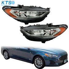 2PCS Right&Left For 2017 2018 19 Ford Fusion Halogen Headlights W/LED DRL Chrome picture