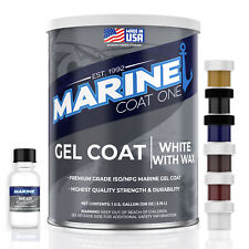 Marine Coat One, Fiberglass White Gelcoat Repair Kit for Boat, (1 Gallon) picture