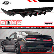 For 15-23 Dodge Challenger AMPP LED Gloss Black Rear Bumper Diffuser Replacement picture