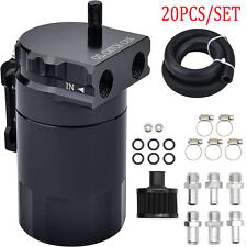 Oil Catch Can Kit Reservoir Baffled Tank with Breather Filter Universal Aluminum picture