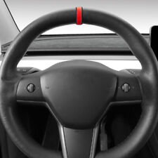 Alcantara Car Steering Wheel Center Marker Suede Decoration Trim Universal picture