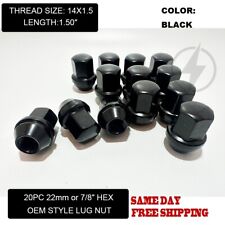 20pc Fit Chevy Camaro Ss 1le Zl1 2ss Lt Black 14x1.5 OEM Factory Style Lug Nut picture