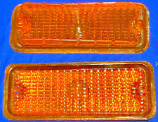GM TRUCK 73-80 CHEVROLET CHEVY TRUCK C10 FRONT AMBER PARKING LIGHT LENSES PAIR picture