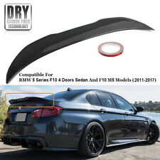 FOR 2011-17 BMW F10 5 Series & M5 Carbon Fiber High Kick Big Trunk Spoiler Wing picture