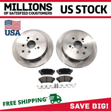 Fits Toyota Highlander Sienna Lexus RX350 RX450h REAR. Disc Rotors + Brake Pads picture