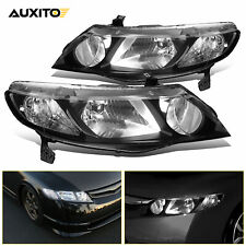 For 06-11 Honda Civic 4-Door Sedan Headlights Assembly Replacement Headlamps EOA picture
