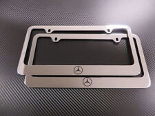 2 Brand New Mercedes-Benz LOGO chrome METAL license plate frame  picture