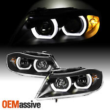 06-08 BMW E90 3 Series Sedan Wagon 3D LED U-Halo Tube Black Projector Headlight picture