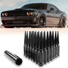 For Dodge Challenger 2008-2022 24x Spiked Lug Nuts M14x1.5 Thread 4.4