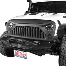 Fit 2007-2018 Jeep Wrangler JK ABS Front Angry Bird Grille Grill Protector Black picture