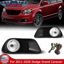 Fog Lights For 2011-2020 Dodge Grand Caravan Clear w/Lamps+Wiring+Switch Kit picture