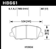 Hawk Performance Front Disc Brake Pad Set Fits 2019 Hyundai Veloster N HP Plus D picture