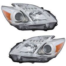 Headlight Headlamp Halogen Driver and Passenger Side Set For 12-15 Toyota Prius picture