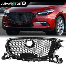 Fit For 2017-2019 Mazda 3 Axela Front Bumper Grille Grill Honeycomb Glossy Black picture