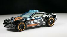 Hot Wheels Ford Mustang GT Concept SAFETY CAR CREW BLACK #4 SPEEDWAY ORANGE RIMS picture