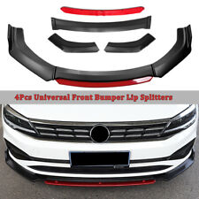 Universal Car Front Bumper Lip Spoiler Splitter Protector Red 2 Layer Lip Matte picture