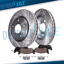 348MM Front Drilled Rotors + Brake Pads for BMW 335D 335I XDRIVE 335XI picture