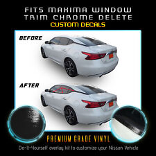 Fit 16-20 Nissan Maxima Window Trim Chrome Delete Blackout Kit - Glossy Black picture