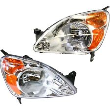 Headlight Set For 2002 2003 2004 Honda CR-V LX EX Models Left and Right 2Pc picture