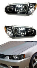 For 2001 2002 Toyota Corolla JDM Headlight Black Housing Corner Lamps Set 4pcs picture