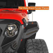 Steel Front Flat Wheel Fender Flares Fit 2018-2024 Jeep Wrangler JL & Gladiator picture