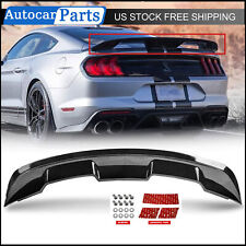 For 2015-24 Ford Mustang GT500 GT350 Rear Trunk Spoiler Wing Carbon Fiber Style picture