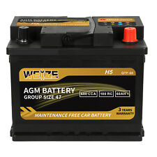 Weize Platinum AGM Battery BCI Group 47, 100RC 680CCA Automotive H5 Battery  picture