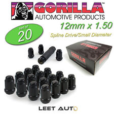 (20) Gorilla Small Diameter Lug Nuts, Black, 12mm x 1.50, 12x1.5, K5CS-12150BGR picture