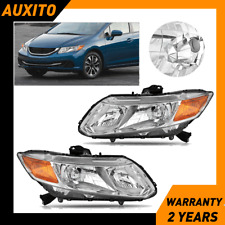 Headlight lamp For 2012-2013 Honda Civic 2Dr Coupe Chrome Amber Corner HO2503150 picture