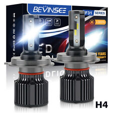 Bevinsee H4 9003 CSP LED Headlight Hi/Low Dual Beam Kit 6000LM 6000K White Bulbs picture