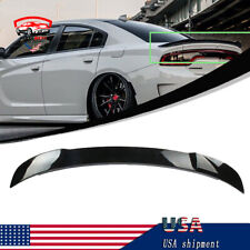 Fits for 11-21 Dodge Charger GLOSS BLACK Hellcat Style SRT Rear Spoiler Wing Lip picture