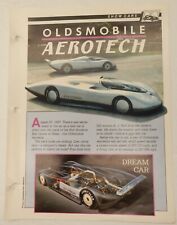 Oldsmobile Aerotech Series Concept Car Spec Sheet Fact Card Olds Quad-4 picture