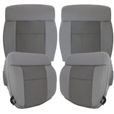 4Pcs Fits 2004-2008 Ford F150 XLT Driver & Passenger Cloth Seat Cover Flint Gray picture