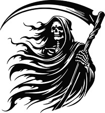 Grim Reaper 2 Image   Quality Vinyl Decal Sticker 43 different colors available picture