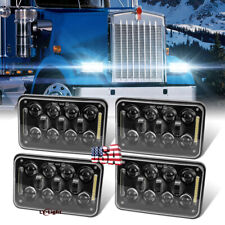 for Kenworth T800 1987-2023 W900 1981-2023 4pcs 4x6inch Rectangle Led Headlights picture