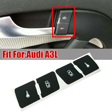 Left+Right Black Car Door Lock Control Switch Button Repair Sticker For Audi A3L picture