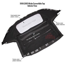 Mazda Miata 1990-2005 Convertible Soft Top with Plastic Window, Vinyl, Black picture