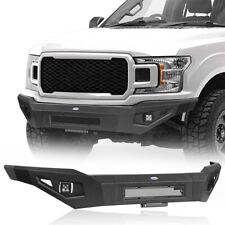 Fit 2018-2020 Ford F-150 Steel Front Bumper w/ LED Light & License Plate Bracket picture