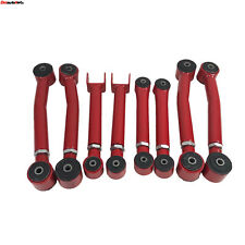 For Jeep 93-98 Grand Cherokee 98-06 wrangler TJ Adj.Control Arm 8 Pieces set Red picture
