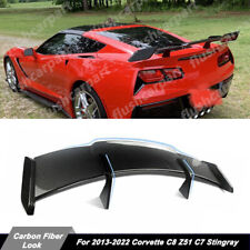 GT Style Carbon Look Rear Spoiler Wing For 2013-2022 Corvette C8 Z51 C7 Stingray picture