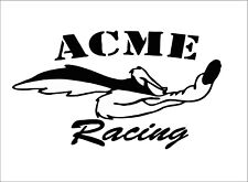 Wile E. Coyote ACME Racing -HOT ROD-VINYL WINDOW  CAR DECALS -ALL SIZES-COLORS picture