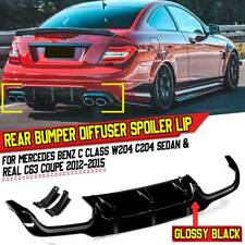 For Mercedes W204 C250 C300 C350 C63 AMG 2012-2015 Rear Diffuser Glossy Black picture
