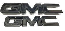 Custom Black Front Grille Rear Tailgate Emblems Badges Fit 2015-2019 GMC Sierra picture