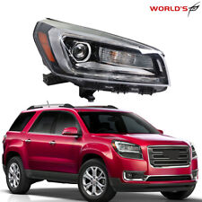 For 2013-16 GMC Acadia Projector Headlight Halogen w/ LED Tube Black Right Side picture