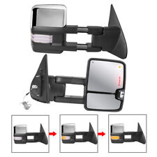 Chrome Power Heated Tow Mirrors For 2007-2021 Toyota Tundra w/ Sequential Signal picture