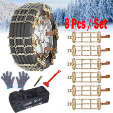 8 Pack Tire Snow Chains for Car SUV Pickup Trucks Wheel Heavy Duty Anti-Skid USA picture