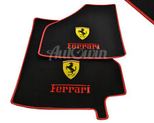 Floor Mats For Ferrari 575 M Maranello 2002-2006 With Red Leather Rounds LHD NEW picture