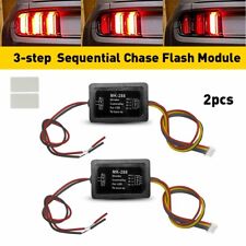 2Pcs 3-Step Sequential Flow Semi Dynamic Chase Flash Tail Light Module Boxes USA picture